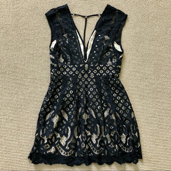Free People One Million Lovers Lace Mini Dress 2 - Picture 8 of 16